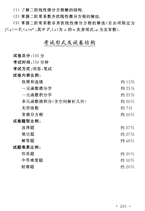 2018年成考专升本高等数学(一)考试大纲