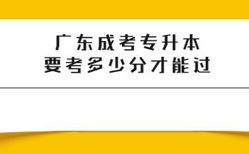 广东成考专升本要考多少分才能过?