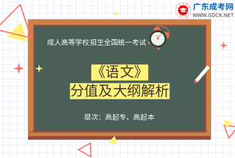 语文-成人高考高起专/高起本-试听课程（2019）