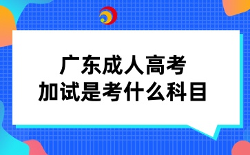 广东成人高考的加试是考什么科目