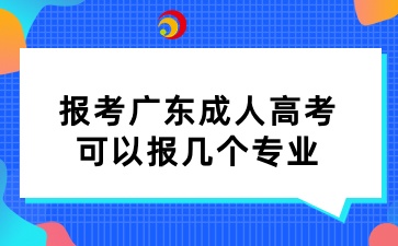 报考广东成人高考可以报几个专业