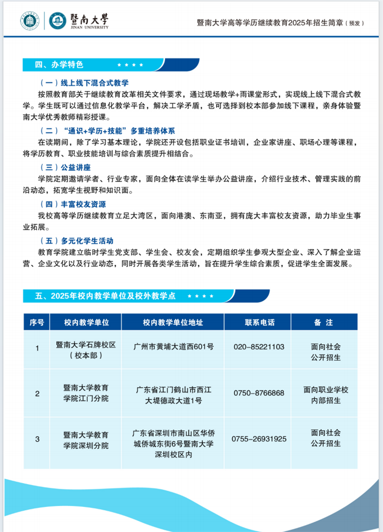 2025年暨南大学成人高考